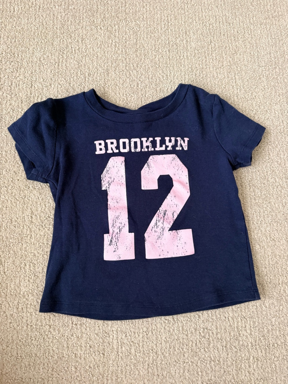 art class Navy Short-Sleeve Tee with Pink '12' and Brooklyn Graphic